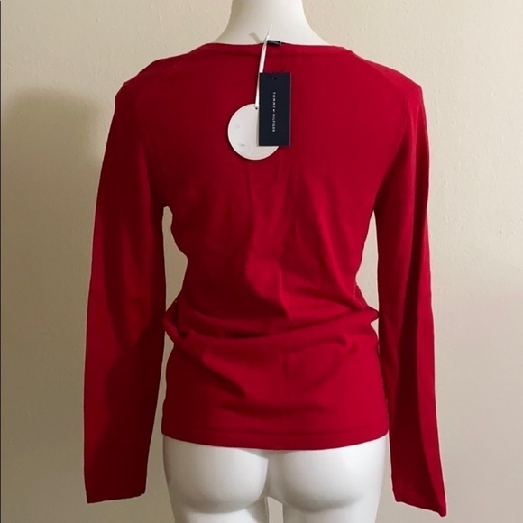 TOMMY HILFIGER Cotton argyle V-neck sweater size M - Picture 4 of 7